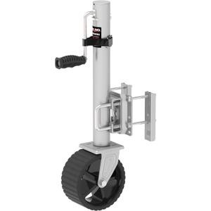 8-inch Wheel Trailer Jack, 13" Vertical Movement, 2000 lbs, for RV, Boat, Trailer and More (Sliver)