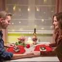 QZYL 50 PCS Valentines Paper Plates, 9-inch Valentines Red Heart Plates, Disposable Heart Shaped Paper Decor, Birthday Party Decorations Wedding Table Decor Party Supplies Love Party Decor