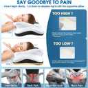 CHxxy Memory Foam Pillows, Cervical Pillow for Neck and Shoulder Pain Relief, Ergonomic Contour Bed Pillow, Soft for Side Sleep Stomach Sleeping and Back Sleeper-Queen Size & Dark Grey
