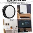 Hemoton Computer Rearview Mirror 3-Pack with Suction Cups for Office Cubicle Desk Safety Viewing Compact Rearview Magnifying Mirror 2.95 Inch Pc Material