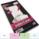 2 x KAISA Index Cards 3x5 Flash Cards, Perforated Smart Card, 150pcs Ruled Colored Notecards and 30pcs White Graph Cards Thick Index Card Notebook with Punching Hole for Studying School Suplplies