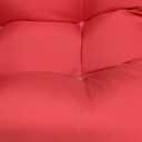 Indoor/Outdoor Chairpad with Ties, Patio Furniture Chair Cushions, Rocking Chair Cushions, Seat Cushions (Red, 19 * 19)