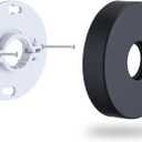 Matte Black Shower Arm Flange, Metal Shower Arm Stabilizer Bracket and Flange Cover Plate