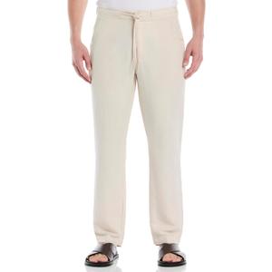 Cubavera Men's Linen-Blend Pants with Drawstring (Size Small-5X Big & Tall), Silver Lining, 5X/30 Inseam