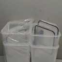 Extra Large 7qt / 6.5L/220oz Tall Food Storage Containers, WIDE & DEEP, 4-Piece Plastic Airtight Kitchen Pantry Storage Containers for Flour, Sugar, with 4 Measuring Cups,20 Labels