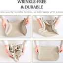 LANSKLBD 6 Set Packing Cubes for Travel, Luggage Organizers with Shoe & Toiletry Bags, Lightweight Suitcase Organizer for Carry-On, Washable Laundry Bags (Beige)