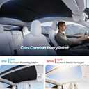 Wigoo Tesla New Model Y Juniper Accessories Sunshade Roof [Never Sag, Nano Ice-Crystal Coatings] Heat Insulation Glass Roof Sun Shade, Accessories for Tesla New Model Y 2025 2026 Launch, Black