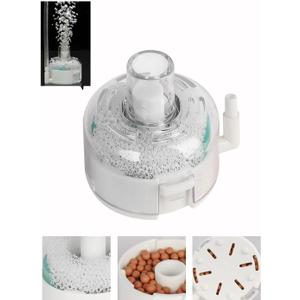 UPETTOOLS Mini Aquarium Sponge Filter, Small Fish Tank Filter Submersible Fish Filter Built-in Air Bubble Stone and Bio Balls for Fish Tanks up to 5 Gallon (Air Pump Not Included)