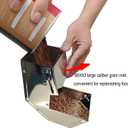 Rabbit Feeder - Small Animal Stainless Steel Gravity Feeding Trough with Lid, Outdoor Durable Cage Feeder Holds Several Days' Food (4 Inch/1.5Lbs)
