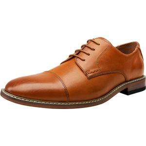Vostey Men's Dress Shoes Classic Formal Business Cap Toe Wingtip Oxfords Lace Up Derby Shoes (12)