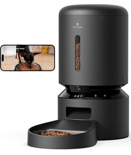 PETLIBRO Automatic Cat Feeder with Camera, 1080P HD Video with Night Vision, 5G WiFi Pet Feeder with 2-Way Audio, Low Food & Blockage Sensor, Motion & Sound Alerts for Cat & Dog Single Tray
