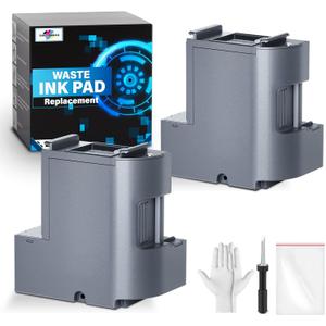 Waste Ink Pad Replacement with Reset Software for Ecotank ET-2850 ET-2760 ET-2750 ET-2700 ET2850 ET2760 ET2750 ET2700 2850 2760 2750 Printer, Maintenance Box with Reset Software (2 Packs)