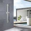 24 Inch Shower Slide Bar, Adjustable Shower Bar For Handheld Shower Wall Mount, Brushed Nickel Stainless Shower Head Slide Bar