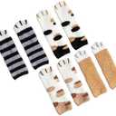 Cat Paw Socks for Women - Cute Warm Thick Winter Slipper Socks, Cozy Floor Sleep Socks for Women
