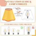 VIHOSE 6 Pack Chandelier Lamp Shades Mini Scalloped Bell Shade With Petal Edges 2.9" Top x 5.9" Bottom x 5.1"High Fabric Lampshade Clip On Bulb For Wall Living Room Bedroom Easy Assembly (Orange)