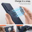 SURITCH for Samsung Galaxy S24 Ultra Phone Case, Magnetic Protective Cover with Camera Cover & Adjustable Metal Kickstand for Galaxy S24 Ultra (2024)-Dark Blue