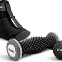 Plantar Fasciitis Night Splint, Foot Roller & Lacrosse Ball for Tension Relief, Foot Pain Relief Heel Spur, Arch Pain, Achilles Tendonitis, Comfortable and Gentle Foot Brace Men and Women (M)