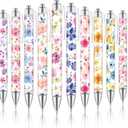 TecUnite 30 Pcs Flower Ballpoint Pens Floral Pens Bulk Floral Birthday Party Favors for Women 1.00 mm Black Ink Flower Fine Point Smooth Writing Journaling Gifts Office Supplies