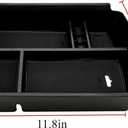 Center Console Organizer fit for VW Atlas and Cross Sport 2018 2019 2020 2021 2022 2023 Interior Storage Box Accessories (Not fit for 2024) (Console Organizer)