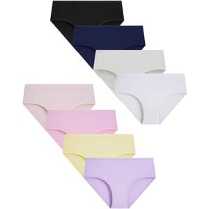 Boboking Teen Girls Underwear Cotton Brief Panties 8 pack (Blacka),  8yrs old 