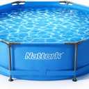 Nattork Above Ground Pool 10' x 30" Framed Swimming Pools, Outdoor Backyard Pool Round Family Pool Set Easy-Install Upgraded T-Pipe 1200 Gallon Pool Backyard Pool