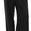 CAMPSNAIL Wide Leg Sweatpants Women - Baggy High Waisted Straight Leg Loose Sweat Pants with Chic Seams Drawstring Pockets S