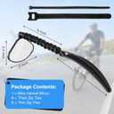 Bike Helmet Mirror for Cycling, 360 Adjustable Flat Rear View for Helmet, Lightweight Bicycle Mirror for Biking, Fits Vented Helmets, MTB Long Distance Road Use, Cycling Safety Accessory