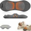 3-in-1 Lower Back Massager & Electric Lumbar Support Pillow, Heat Vibration Traction Triple Fusion for Back Pain Relief, Rechargeable Cordless Back Massager, Ergonomic Memory Foam for Bed, Office