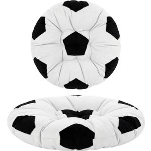 Funnymoom Soccer Party 2026 Decorations 35 Inch Extra Large Soccer Ball Floor Cushion Round Meditation Floor Cushion World Party Pillows Seating Sports Gifts for Adults for Reading Yoga Room Decor