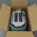 MELLERHOME Retro Toaster 2 Slice, 7 Browning Levels, 3 Functions (Reheat, Defrost, Cancel), Removable Crumb Tray, Under Base Cord Storage, Turquoise