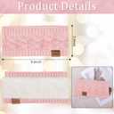 Loritta Womens Ear Warmers Headbands Winter Warm Fuzzy Cable Knit Head Wrap Fleece Lined Gifts (Pink)