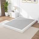 Low Profile Box Spring Queen Size 4 Inch, 3000lbs Heavy Duty Queen Box Spring Bed Base Metal Mattress Foundation, Easy Assembly, Noise Free