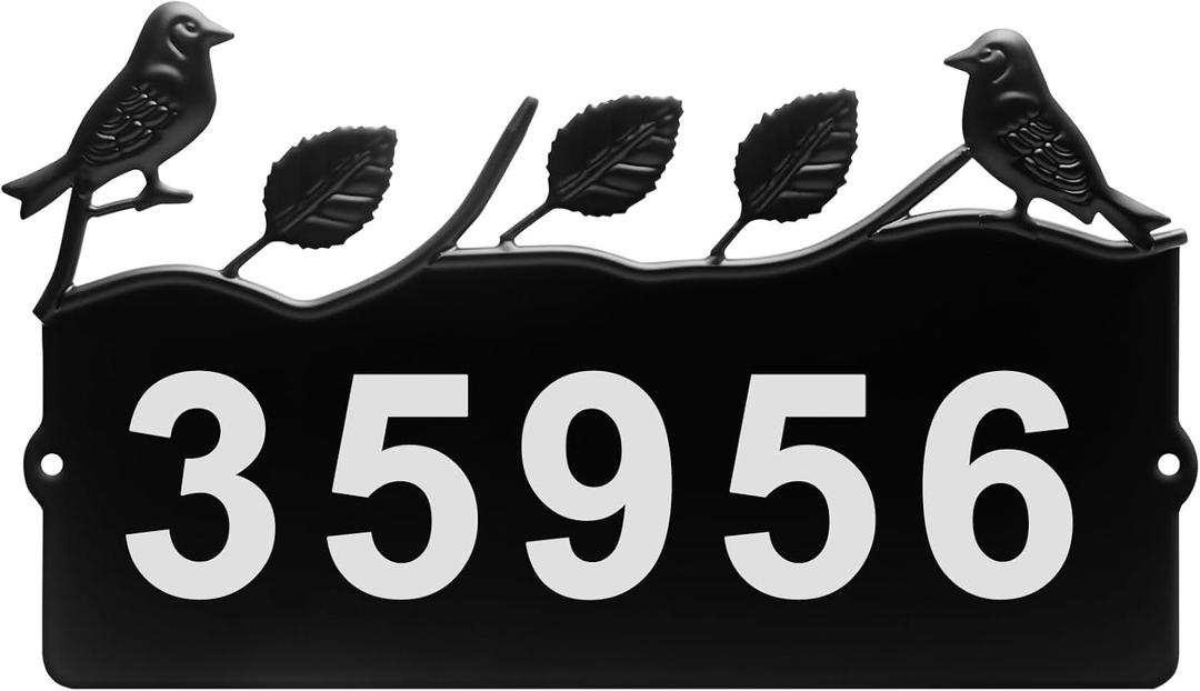 Metal House Numbers for Outside, Address Numbers for House, Waterproof, Address Signs for Houses,Home Hotel Office Garden Decorative Wall Plaque