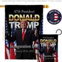 Inauguration Day Trump Won Flag House 2 Pcs Pack Wall Decor Home Patio 47th President Poster Decorations Making America Great Again Patio Banner MAGA Republican Gifts Made in USA