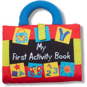 Melissa & Doug Ks Kids My First Activity Book 8-Page Soft Book for Babies and Toddlers Early Learning Developmental Plush Soft Activity for Babies and Toddlers