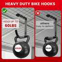 Bike Hooks for Garage Ceiling Mount Rack, Add on Storage Flat Hook Accessory Overhead Garage Hooks for Ceiling Rack and Wall Shelving(6 Pack)