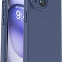Vooii Compatible with iPhone 15 Plus Case, Upgrade Liquid Silicone [Enhanced Camera Protection] [Soft Anti-Scratch Microfiber Lining] Shockproof Phone Case for iPhone 15 Plus 6.7 inch - Navy Blue