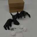 DAZONGE Halloween Decorations Indoor/Outdoor, Pack of 3 Wall Mounted Creepy Reaching Hands with Candles, Life-Sized Horror Hands for Wall Decorations, Gothic Hanging Wall Art Sculpture (set 2)