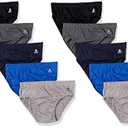 Beverly Hills Polo Club Mens 10 Pack Low Rise Briefs, New Navy, Dark Shadow, Grey, Bright Blue, Black, Small US