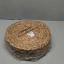 CENBOSS Woven Placemats (13.5" Set of 8, Brown Wash) Round Placemat, Wicker Place mats, Rattan Place mat, Plate Chargers