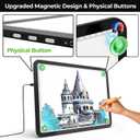 Zocelight A3 Diamond Art Light Board, 16.77×13.35inchs Light Pad,6000 Lux Super Bright Light Box for Tracing, Side Button Design, Magnet Light Table for Diamond Painting, Sketching, Weeding Vinyl (Black)