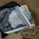 SONGMICS Clothes Drying Rack, Metal Laundry Drying Rack, Foldable, Space-Saving, Free-Standing Airer, with 2 Gullwings, Indoor Outdoor Use, Bed Linen Clothing, White ULLR540W01