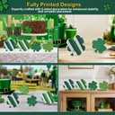 2 x St Patrick's Day Decorations 4 Pcs Shamrock Wooden Signs Centerpieces for Table Tiered Tray Decor, Green Irish Shamrock Lucky Sign Themed Decor for Saint Patty's Party Home Farmhouse