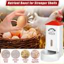 2Pack Oyster Shell and Grit Feeder Combo, PVC Chicken Feeder with Viewing Window/Lid, Hanging Gravity Chicken Grit Feeder, Coop Accessories for Healthier Hens and Eggs