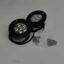 Super Bright Offroad LED Fog Light/Backup Light/Pods Light, 3.5 inch Round Flush-Mount, 6000K Cool-White Wide Flood Beam, Die-Cast Aluminum Housing, 12V/24V DC, Corrosion & Vibration Resistant, 2-Pack (3.5" Round Flush Mount Cool-White Flood Beam)