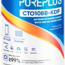 PUREPLUS 5 Micron 10" x 4.5" Whole House Coconut Shell Activated Carbon and KDF Water Filter, Heavy Metal Removal Replacement Water Filter, Compatible with GXWH40L, GXWH35F, BB10, CTO10BB-KDF, 1 PACK
