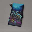 for Samsung Galaxy S25 Ultra Case with Screen Protector & Kickstand & Card Holder & Wrist Strap,Flip Folio Leather Cover Magnetic Protective Case for Samsung S25 Ultra,Sea Turtle Green