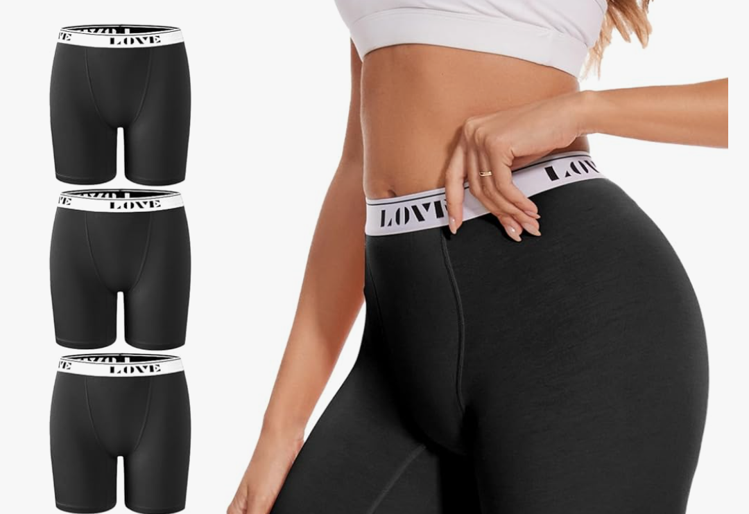 Allbase Womens Boxer Briefs High Waisted Modal Boy Shorts Underwear 3XL 3Pack