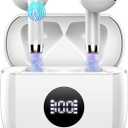 Wireless Earbuds, Bluetooth 5.4 Ear Buds LED Power Display Headphones Bass Stereo, Bluetooth Earbuds in-Ear Noise Cancelling Mic, 40H Playback Mini Case IP7 Waterproof Sports Earphones for Android iOS