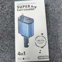 XSEYESX Retractable Car Charger, 120W 4-in-1 PD33W and QC3.0 Ultra Fast Charging car Phone Charger, with 2.6ft Fast Charging Cable, Suitable for iPhone 1716, 15, 14, 13, 12 Pro Max